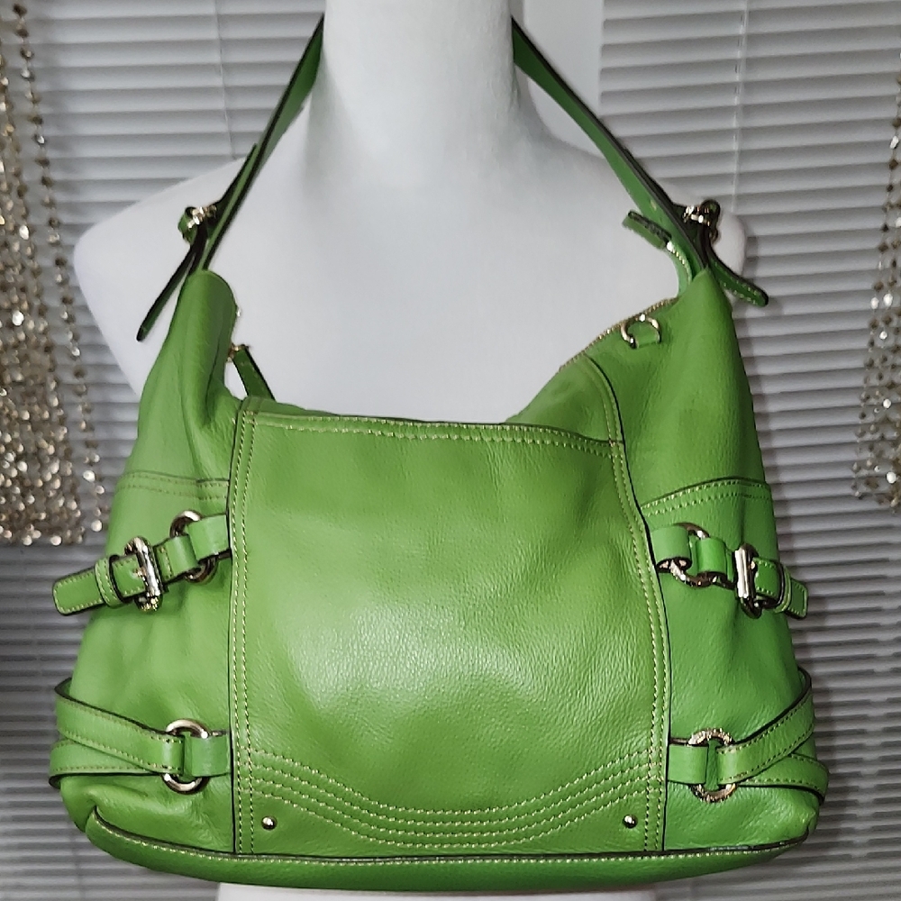 Etienne Aigner Lime Green Hobo Bag
